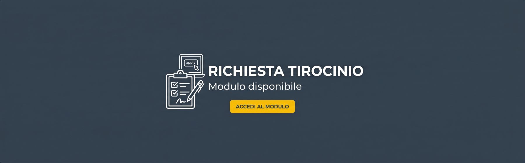 Richiesta Tirocinio - disponibile modulo